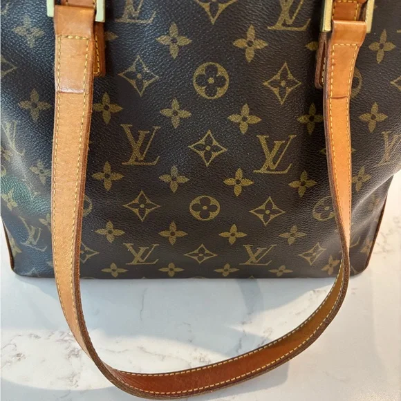 Authentic Louis Vuitton Monogram Hippo Piano Bag Tote w/Vachetta Leather Straps - Picture 7 of 16